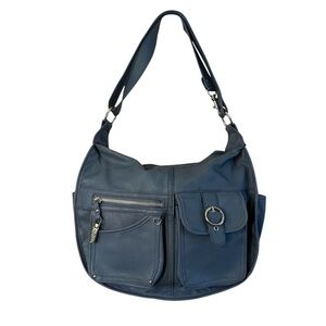 Rosetti Shoulder Bag Sea Blue Convertible Strap Hobo Crossbody Faux Leather